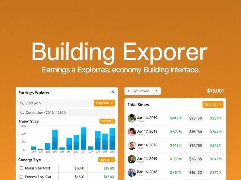 Earnings Explorer economy building interface